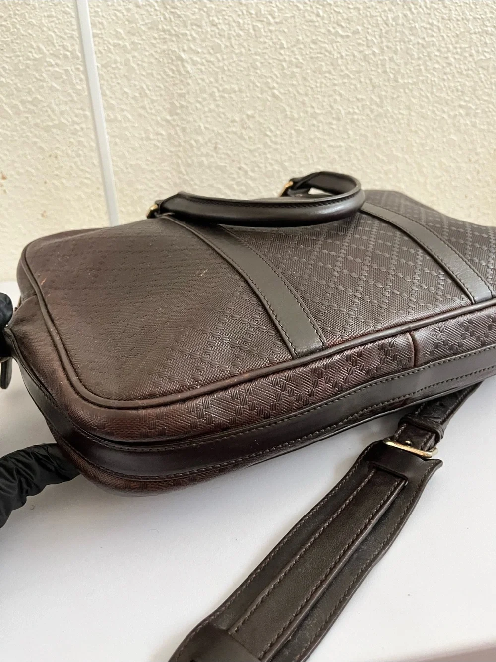 Gucci leather briefcase